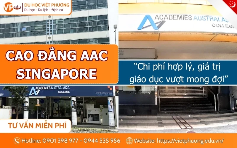 Cao đẳng AAC Singapore 2026: Chi phí, ngành học và điều kiện