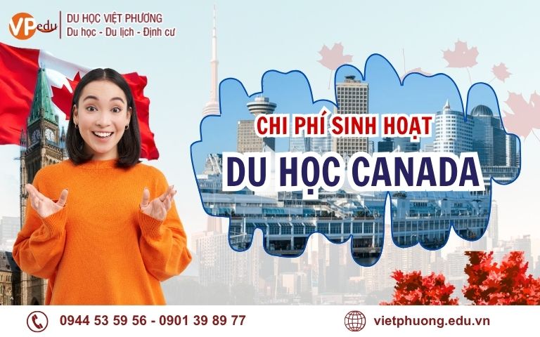 chi phí sinh hoạt du học canada
