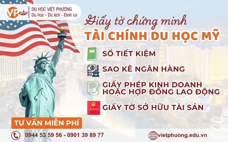 Giấy tờ chứng minh tài chính du học Mỹ gồm những gì?