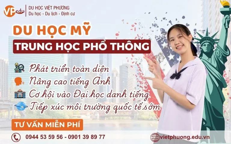 Du học Mỹ cấp 3 (bậc THPT): Chi phí, điều kiện 2026