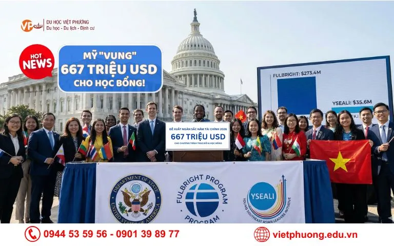 Mỹ đề xuất ngân sách 667 triệu USD cho các chương trình học bổng