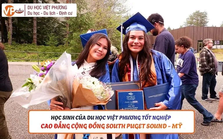 Học sinh của Du học Việt Phương tối nghiệp Cao đẳng cộng đồng SPSCC - Mỹ