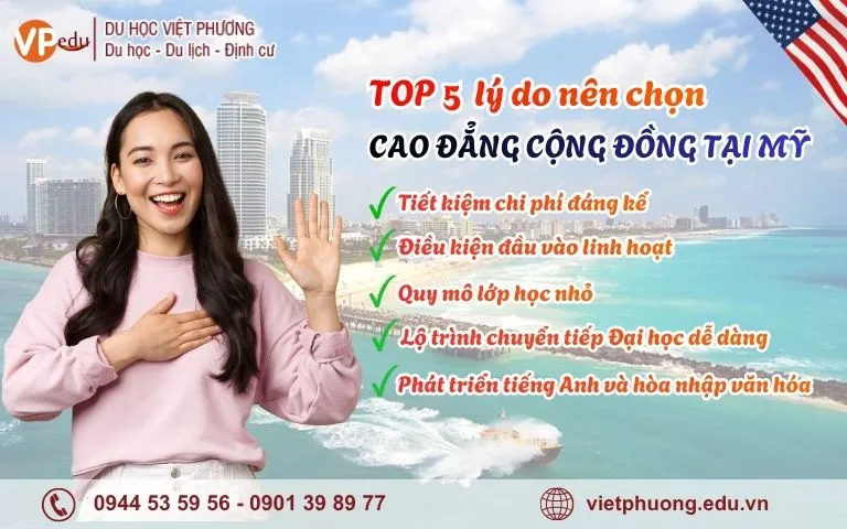 Vì sao nên lựa chọn Cao đăng cộng đồng tại Mỹ?