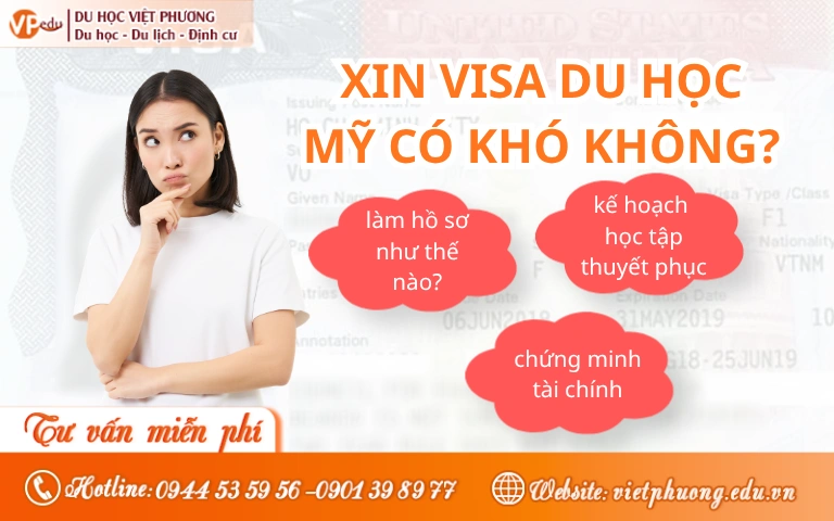 Xin visa du học Mỹ có khó không?