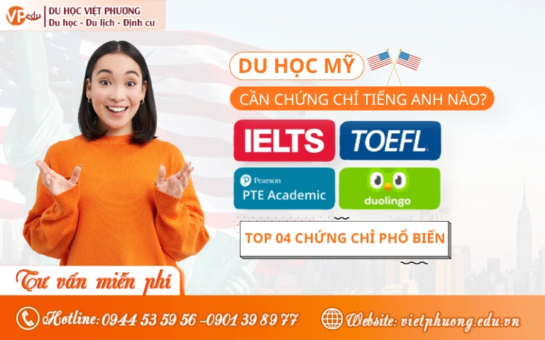Du Học Mỹ 2026 Cần Chứng Chỉ Tiếng Anh Nào?