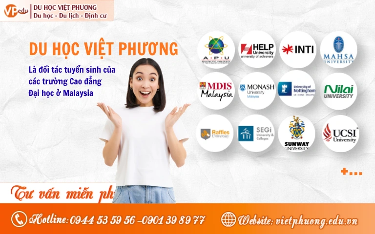 Du học Việt Phương là đại diện tuyển sinh các trường tại Malaysia