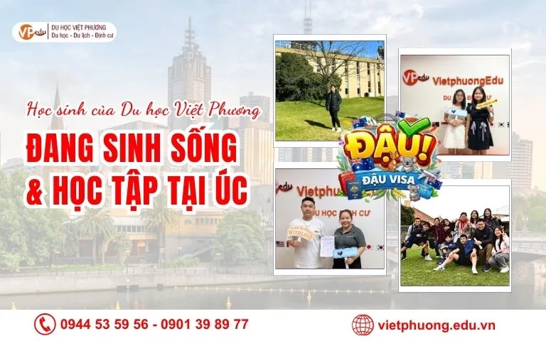 Học sinh của Du học Việt Phương đang sinh sống & học tập tại Úc