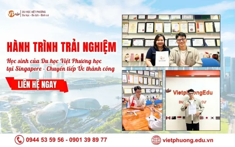 Học sinh của Du học Việt Phương học tại Singapore chuyển tiếp thành công sang Úc