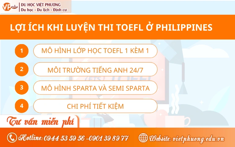 Lợi ích khi luyện thi TOEFL ở Philippines