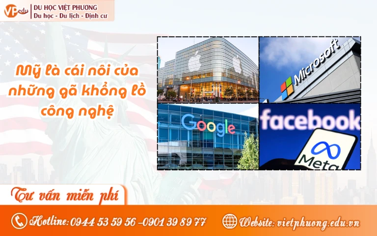 Mỹ là nơi khai sinh của các tập đoàn công nghệ lớn như Apple, Google, Microsoft, Meta (Facebook), Amazon