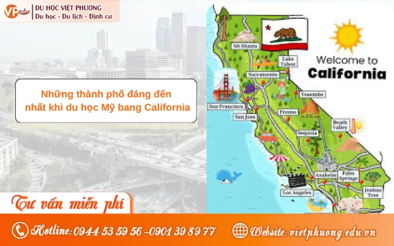 Những thành phố đáng sống nhất khi du học Mỹ bang California
