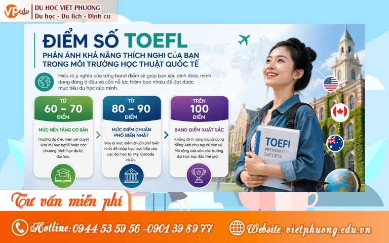 Ý nghĩa từng band điểm TOEFL iBT