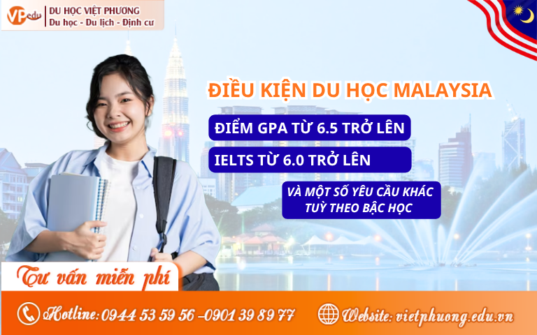 Điều kiện du học Malaysia 2026 cần những gì?