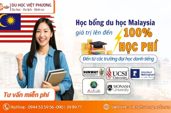 Học bổng du học Malaysia 2026: Giá trị UP TO 100% học phí