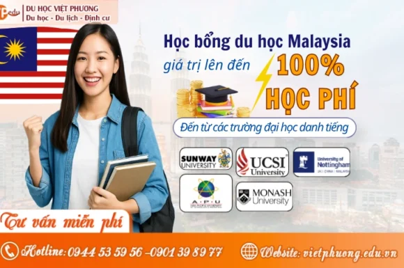 Học bổng du học Malaysia 2026: Giá trị UP TO 100% học phí
