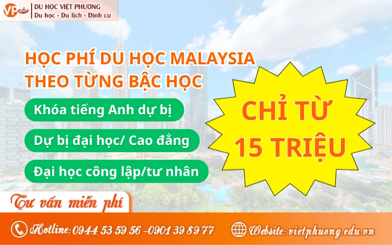 Học phí du học Malaysia 