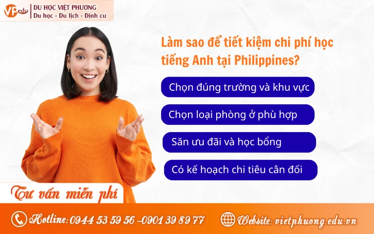 tiết kiệm chi phí khi du học tiếng Anh ở Philippines