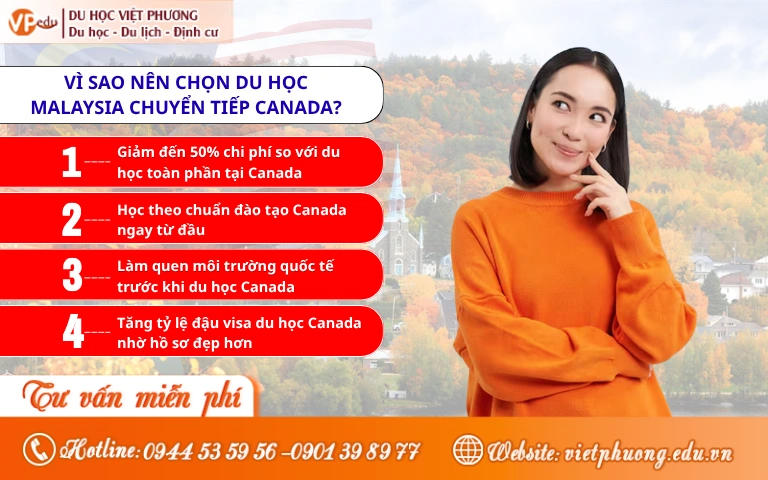 lợi ích khi chọn chuyển tiếp từ Malaysia sang Canada
