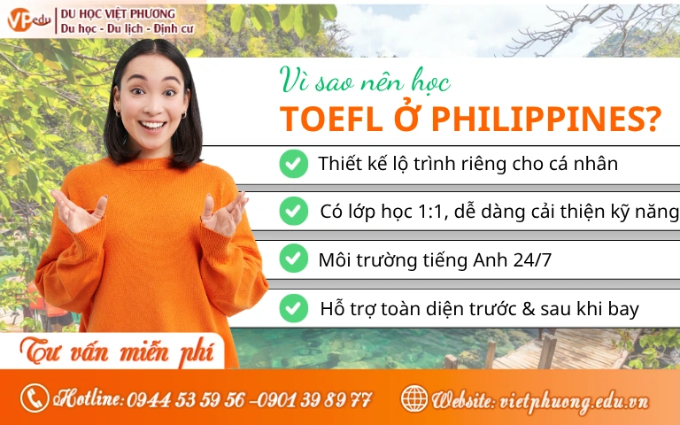 Luyện thi TOEFL ở Philippines 2026: Review trường và chi phí