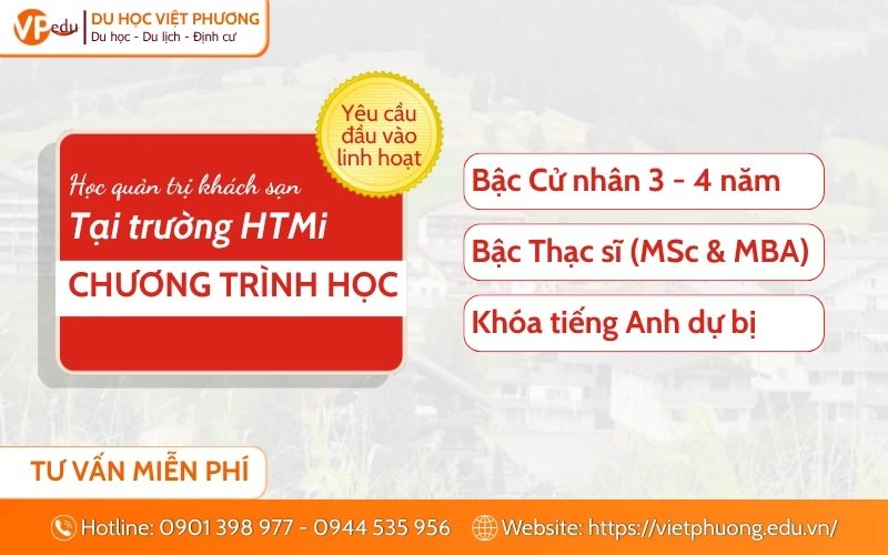 Các Chương Trình Học Ngành Quản Trị Khách Sạn Ở Thụy Sĩ Tại HTMi