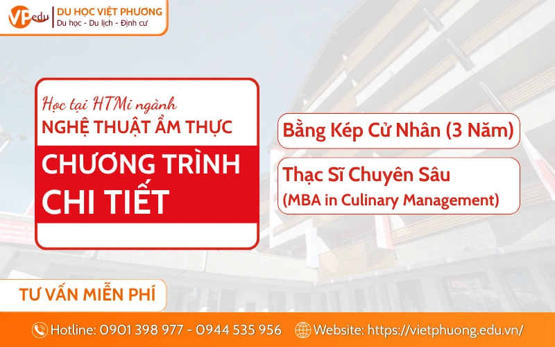 Chương trình học ngành quản lý nghệ thuật ẩm thực ở Thuỵ Sĩ tại trường HTMi