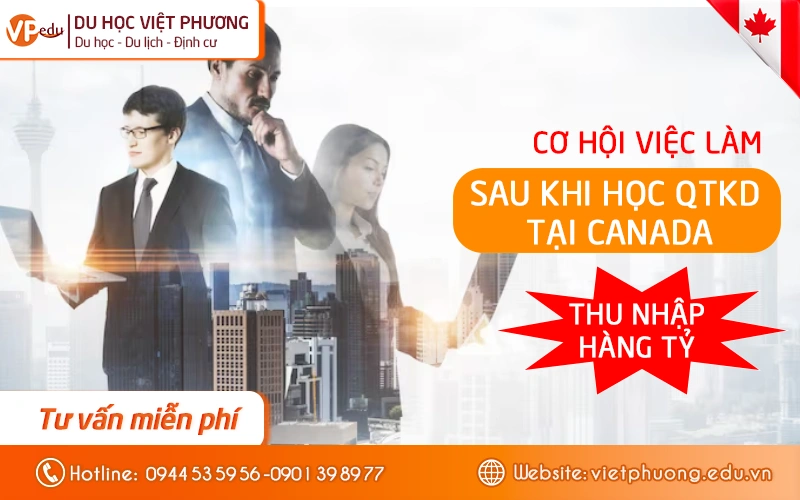 Cow hội việc làm sau khi học quản trị kinh doanh tại Canada