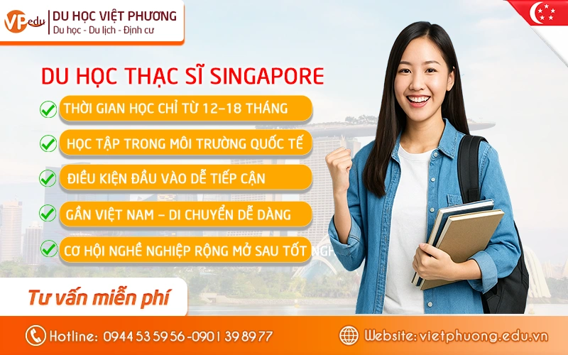 Du học Thạc sĩ Singapore: Điều kiện, chi phí từ A–Z