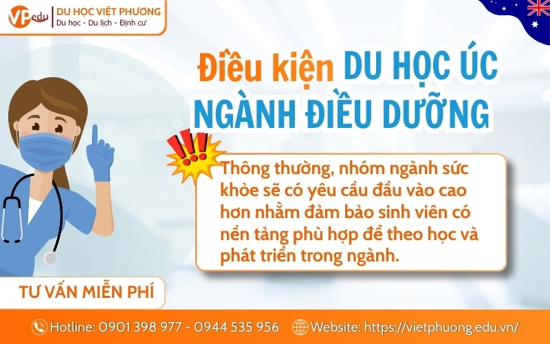 điều kiện du học Úc ngành điều dưỡng