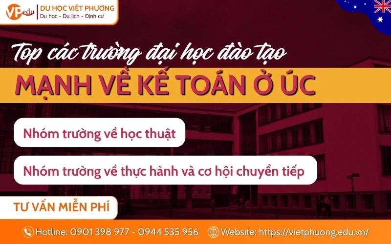 Top các trường đại học đào tạo mạnh về kế toán ở Úc