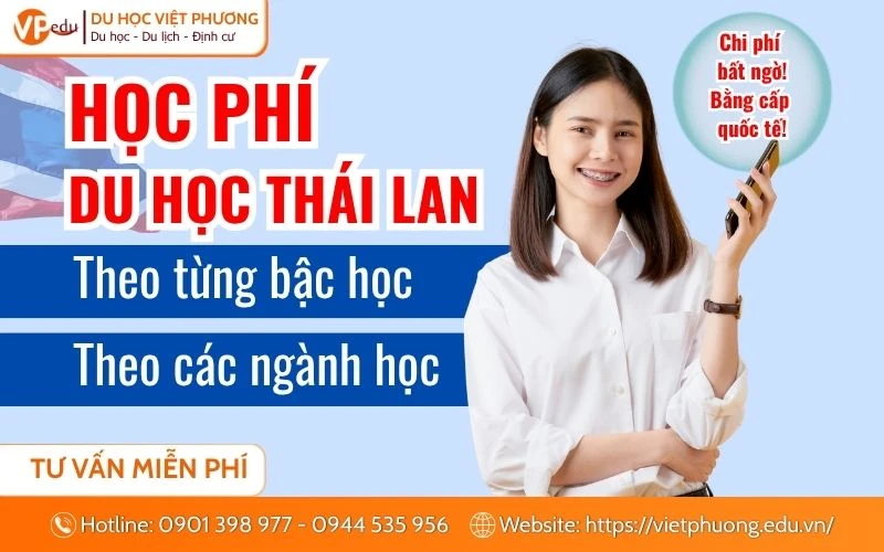 Học phí du học Thái Lan theo bậc học và nhóm ngành